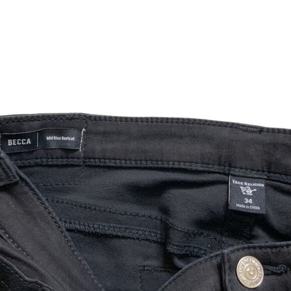 True Religion Becca Jeans Women's Plus Size 14 Mid Rise Bootcut Stretch Denim - Picture 10 of 16